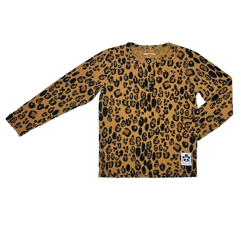 Mini‎ Rodini Leopard Print Henley Top